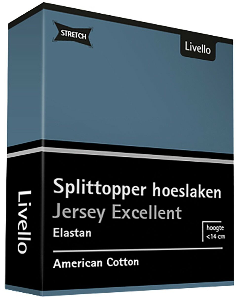 Uitroepteken grafiek weerstand Livello Hoeslaken Splittopper Jersey Excellent Blue